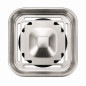 Manual square stainless steel basket 70 mm for kitchen sink drain, height 50 mm Manual square stainless steel basket 70 mm for kitchen sink drain, height 50 mm