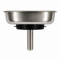 Manual square stainless steel basket 70 mm for kitchen sink drain, height 50 mm Manual square stainless steel basket 70 mm for kitchen sink drain, height 50 mm