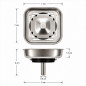 Manueller quadratischer Edelstahlkorb 70 mm für Ablaufventil Spüle, Höhe 50 mm Manueller quadratischer Edelstahlkorb 70 mm für Ablaufventil Spüle, Höhe 50 mm