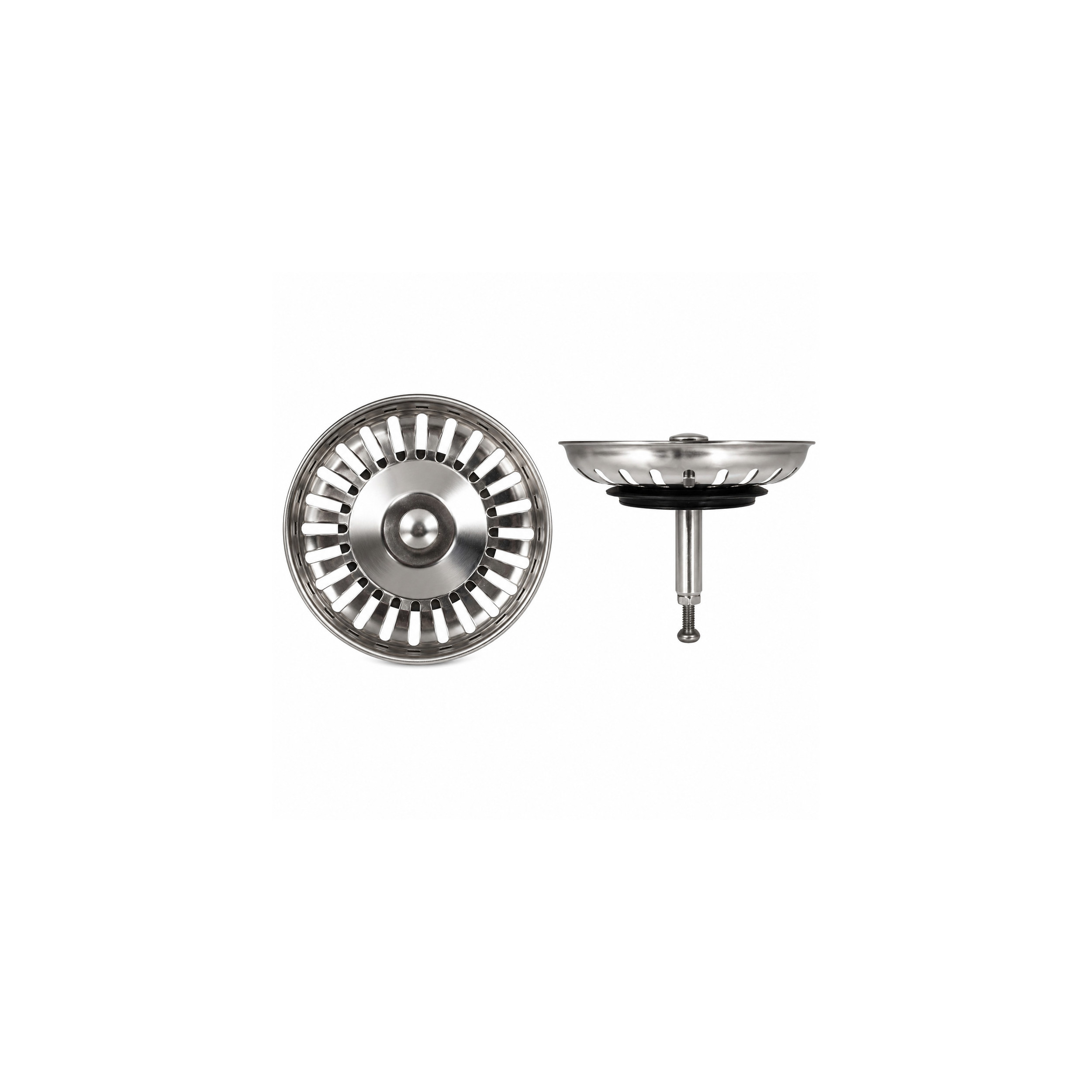 Cesta de acero inoxidable 79 mm classic multiray válvula de desagüe fregadero automática, altura ajustable LB PLAST 1158-RA - Im