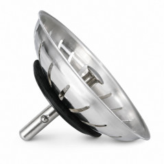 Roestvrijstalen mandje 83 mm met kogel voor handmatige afvoerplug gootsteen, hoogte 55 mm