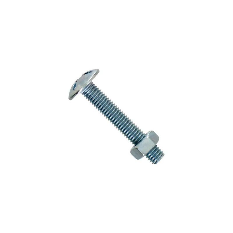 Bullone poêlier in acciaio zincato 8x100mm confezione da 2 pezzi VYNEX
