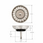 Cestello lavello inox 83 mm per piletta automatica a cavo, altezza regolabile Cestello lavello inox 83 mm per piletta automatica a cavo, altezza regolabile