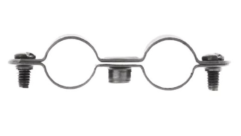 Dubbele klem FISCHER diameter 22mm zak van 10 stuks