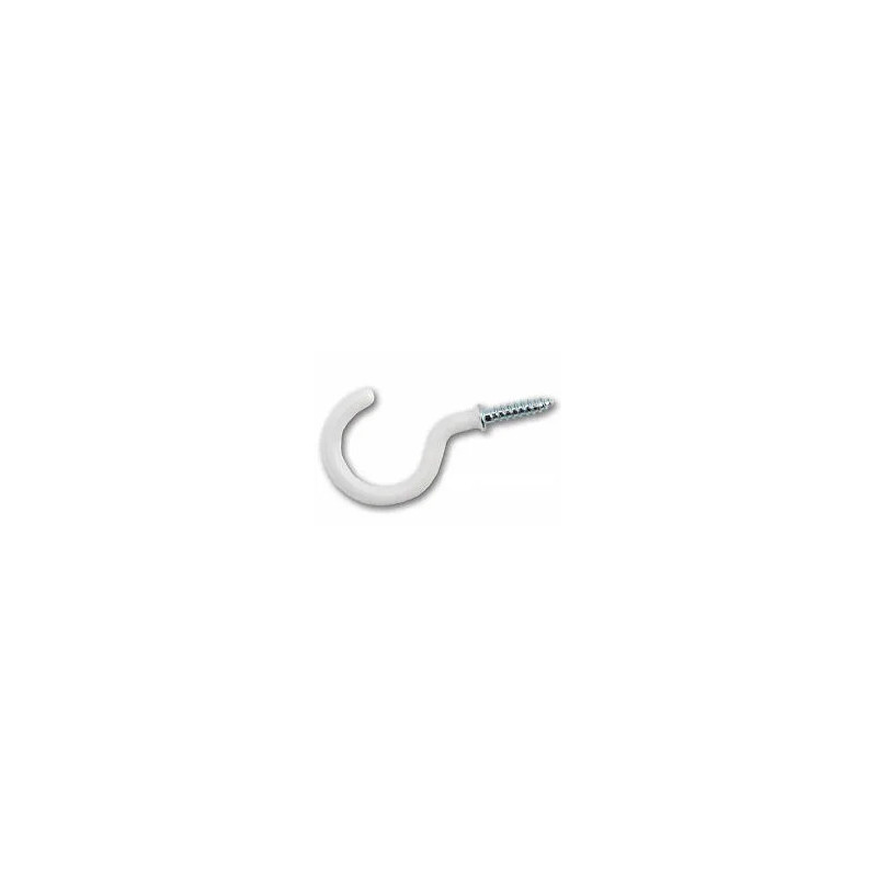 Weißer rilsanisierter Haken 2,5x10mm Beutel mit 15 Stück VYNEX