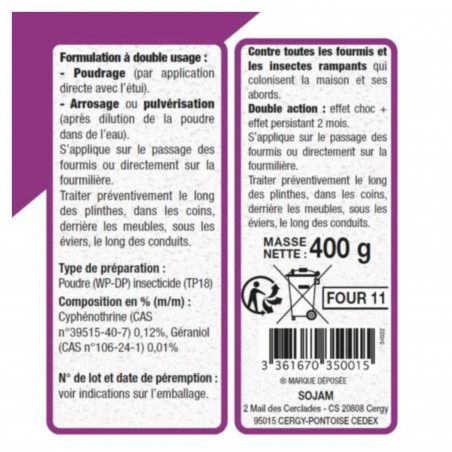 400g Ant Ant Powder FOUR11 Plus ACTO 158345