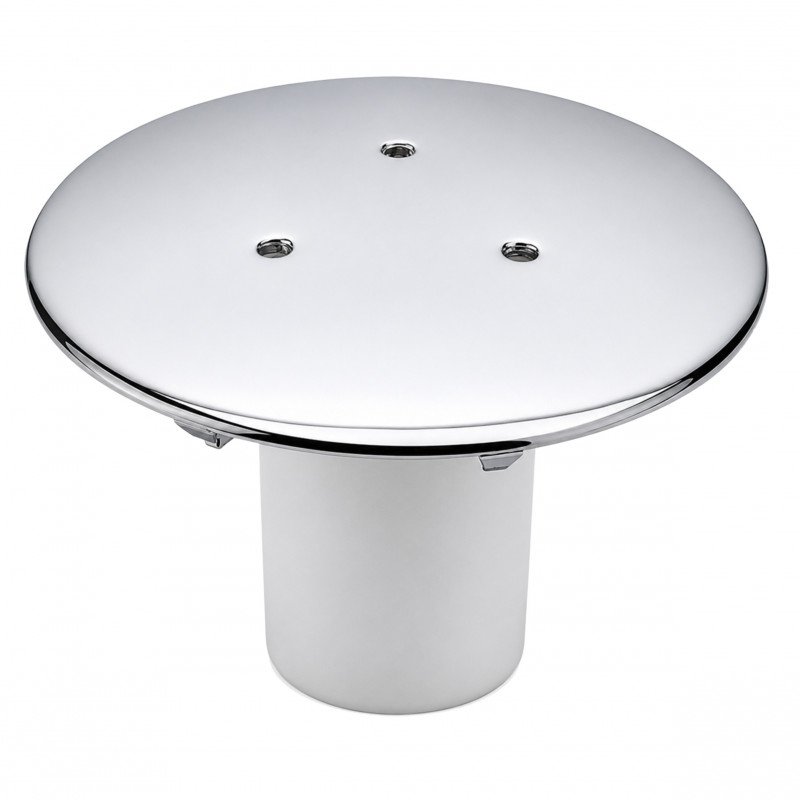 Chrom-Metallabdeckung 120 mm mit Wasserrohr für Ablaufventil Duschwanne Chrom-Metallabdeckung 120 mm mit Wasserrohr für Ablaufventil Duschwanne