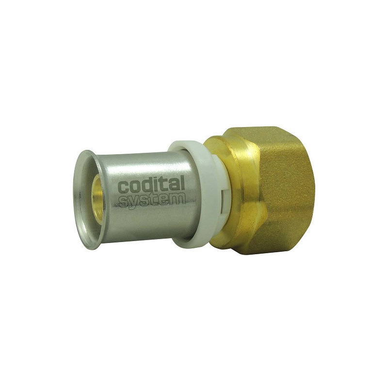 Raccordo in ottone multicouche TH fisso femmina 15x21 per tubo 20mm
