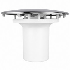 Chrome-plated metal cap 120 mm with water seal tube for shower tray drain
