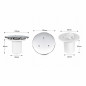 Capot 120 mm métal chromé avec tube garde d'eau pour bonde receveur douche Capot 120 mm métal chromé avec tube garde d'eau pour bonde receveur douche