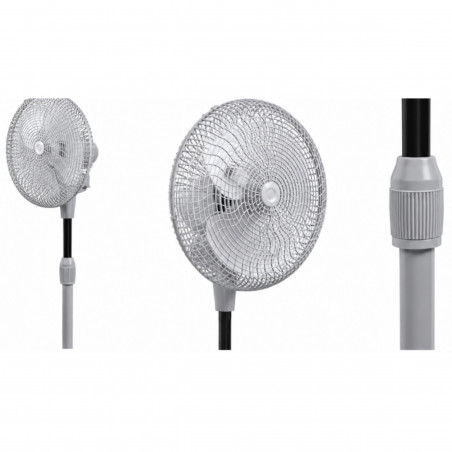 Ventilateur colonne sur pied 40W tige télescopique Vortice 4000 m3/h, 3 vitesses