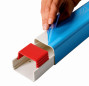Staffa di fissaggio per canalina in plastica CBM 80 mm