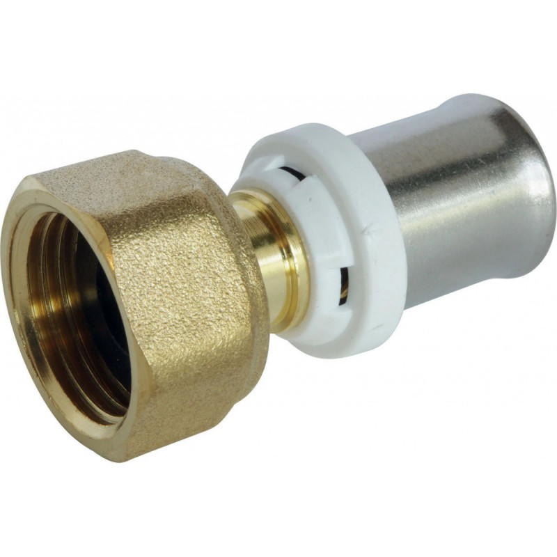 Rechte fitting multicouche Codital 16mm draaiende moer 1/2" Rechte fitting multicouche Codital 16mm draaiende moer 1/2"