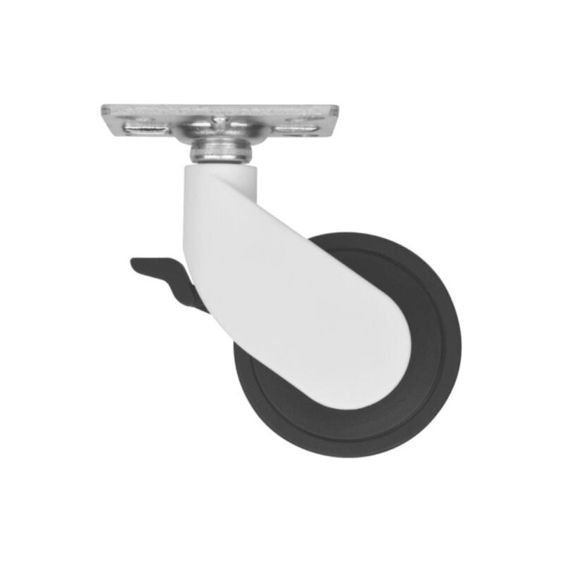 ROULETTE KENZI PLATINA 60X60MM PIVOTANTE ENT. 46X39,5MM D60MM-FRENO