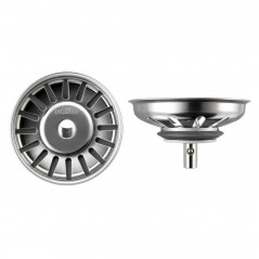 Removable stainless steel basket sink strainer diameter 80 mm, 16 holes BLANCO 901991 - Image 1/3