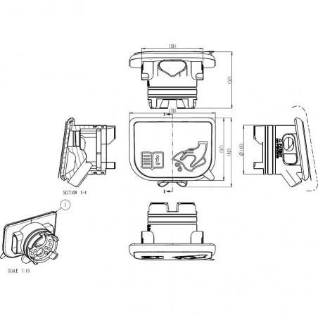 Difusor WC Vitra Flush 2.0 blanco brillante en crastin 325200YP1TE - Imagen 1/3