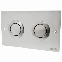 Placca comando inox doppio pulsante WC Valsir