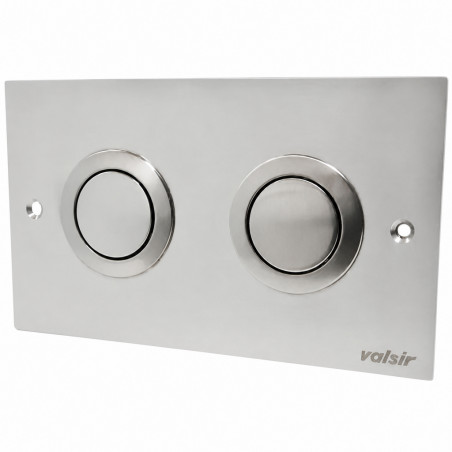 PLACCA DI COMANDO PNEUMATICA INOX DOPPIO PULSANTE PER WC INCASSATO WINNER - VALSIR