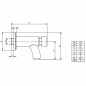 Wall-mounted brass fountain tap with timed push button, male 15x21 Wall-mounted brass fountain tap with timed push button, male 15x21