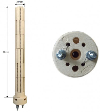 Steatit-Heizstab Einphasig Durchmesser PLACELEC RESM123601