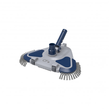 Aqualux triangular pool vacuum head with side brush