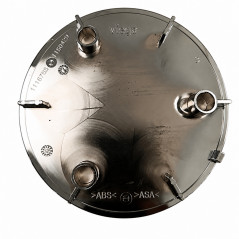 Glänzend verchromte Duschablaufabdeckung Viega Tempoplex 115mm