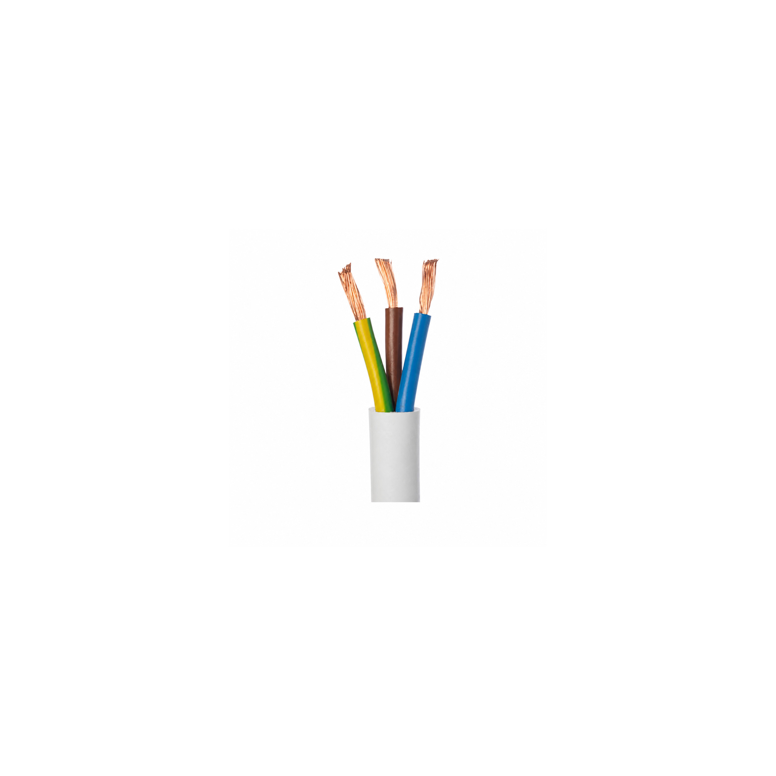 Câble électrique Miguelez 3G 2.5 blanc 10m HBFCA112280