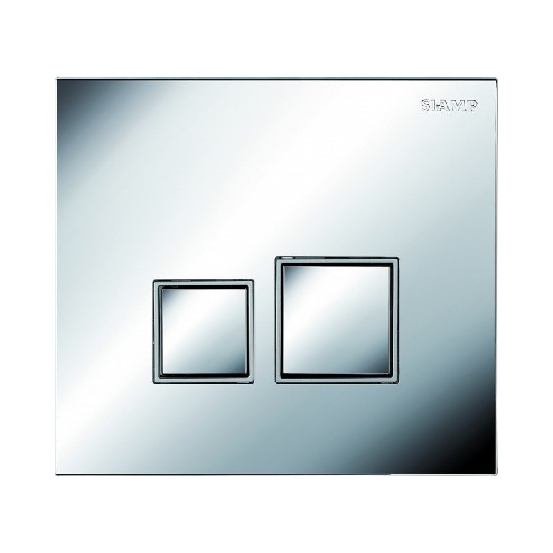 Placca di comando Siamp doppio volume Square brillante inserti opachi