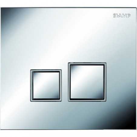 bedieningsplaat Siamp dubbel volume Square glanzend met matte inleg