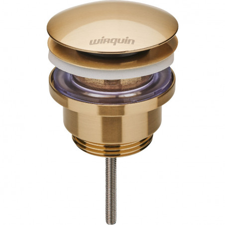 VÁLVULA DE DESAGÜE QUICK-CLAC LAVABO DORADO CEPILLADO - WIRQUIN