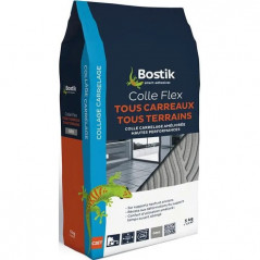 Colle carrelage poudre Bostik gris 5kg tous carreaux 243642