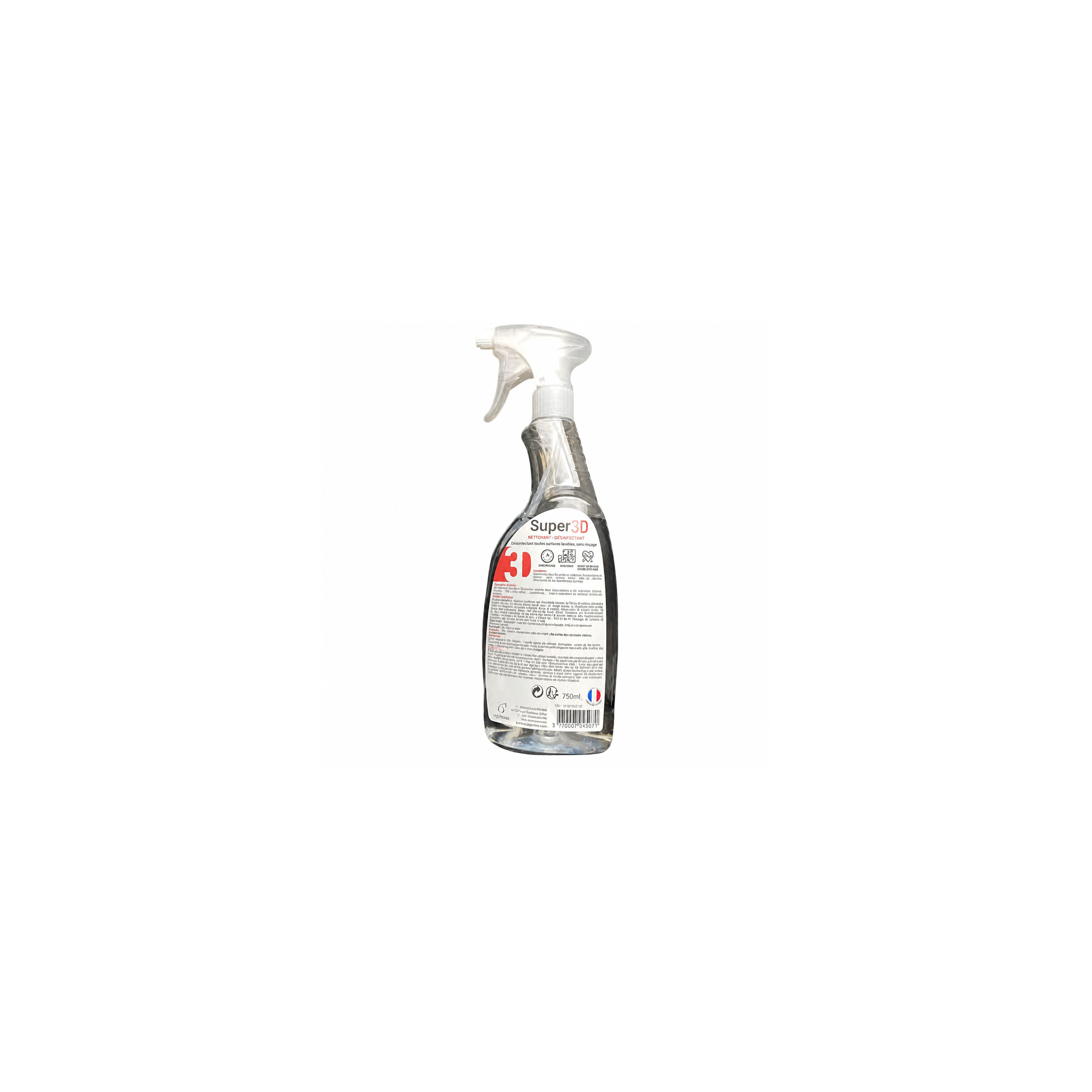 Detergente desinfectante sin enjuague JAG PRIMA 750ml neutro SUPER3DN750