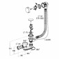 Scarico vasca da bagno universale automatico Nicoll, cavo 650 mm NF