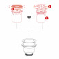 Bell for vertical outlet shower drain SDFH9, SDFHR9 Bell for vertical outlet shower drain SDFH9, SDFHR9