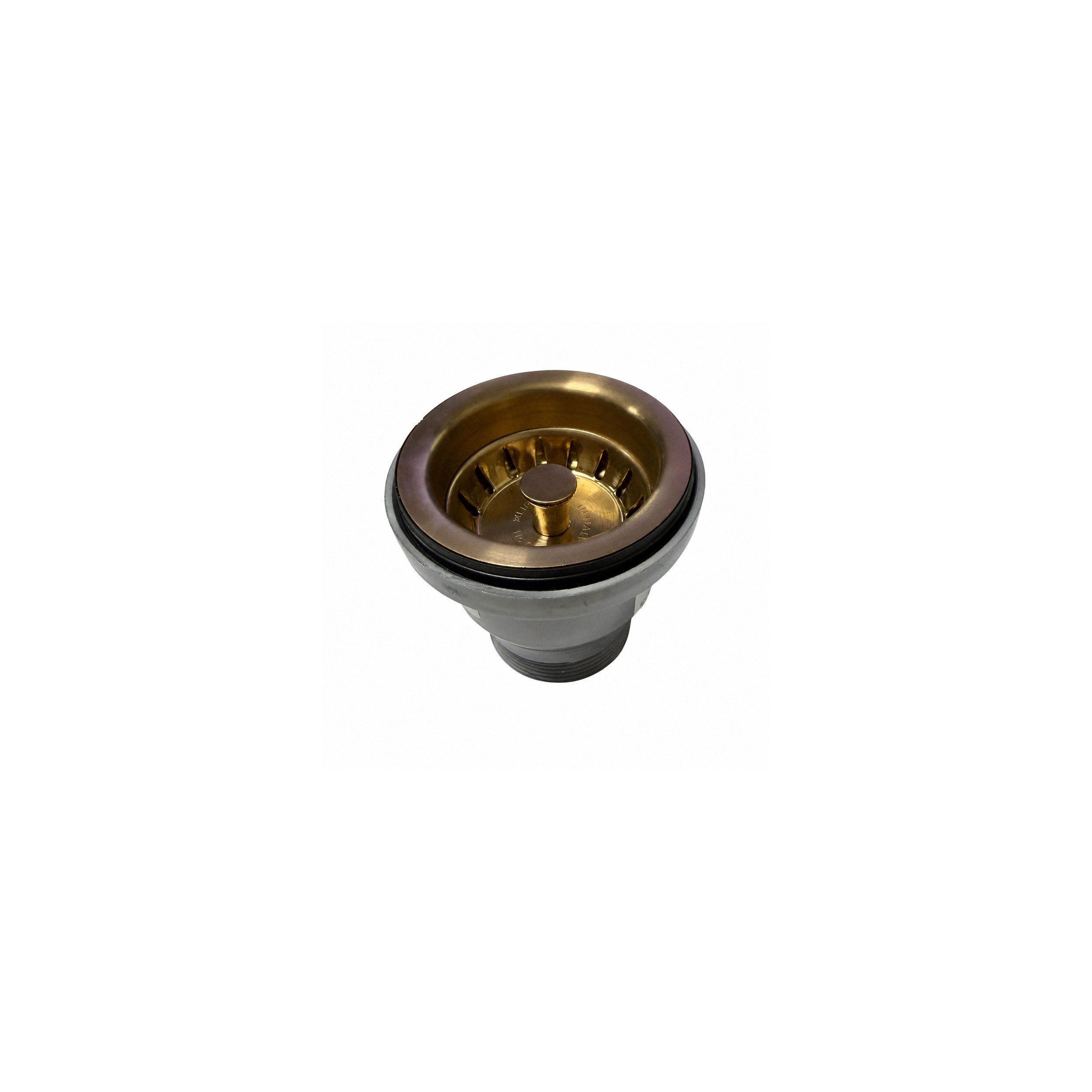 KITCHEN SINK DRAIN WITH BASKET WITHOUT OVERFLOW DIAMETER 78MM SATIN BRONZE-LIRA 1954.015 - Image 1/2