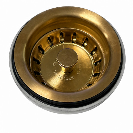 KITCHEN SINK DRAIN WITH BASKET WITHOUT OVERFLOW DIAMETER 78MM SATIN BRONZE-LIRA 1954.015 - Image 2/2