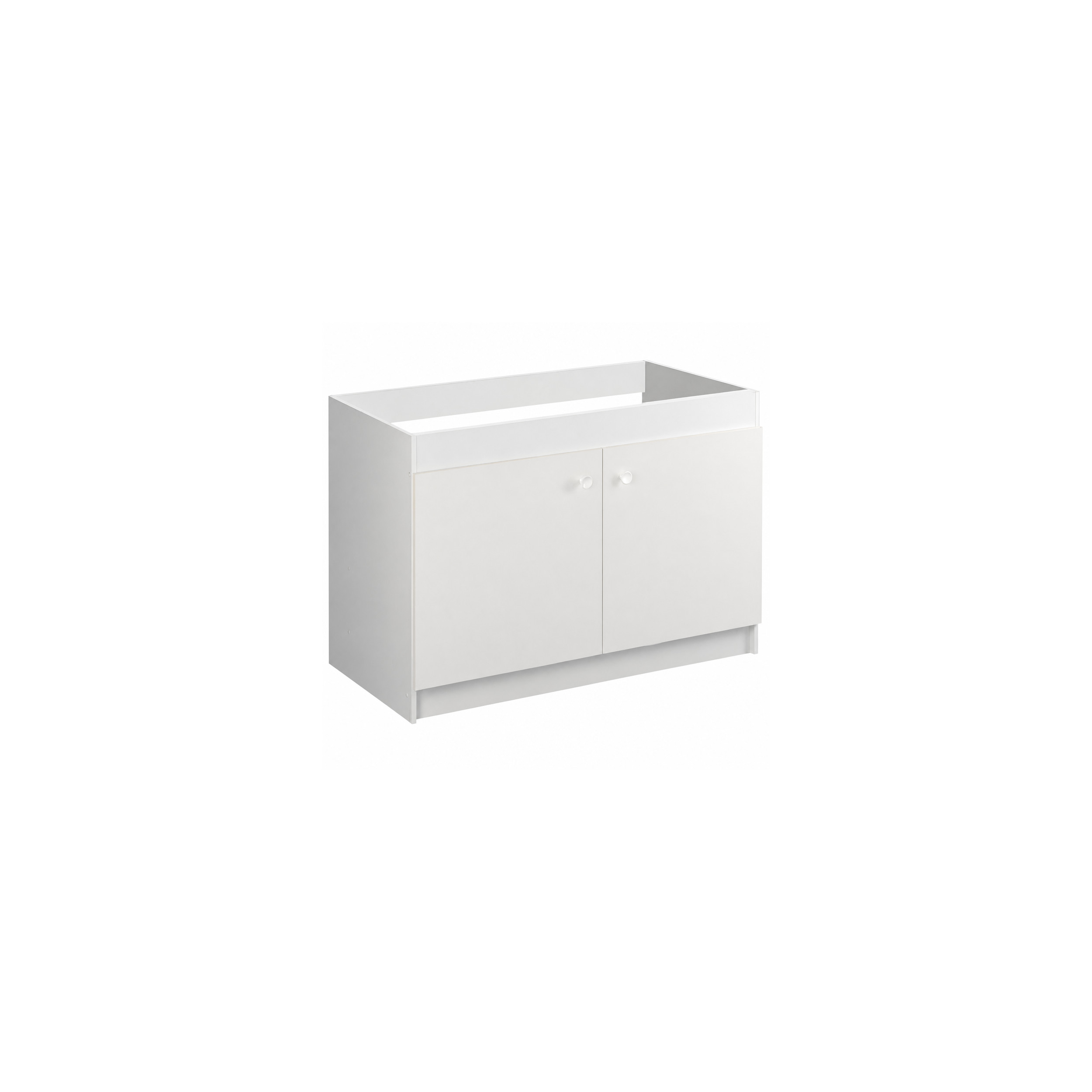 Under kitchen sink cabinet KIT in 120cm white GENTE 2 doors (without kitchen sink) NF02.BL120N