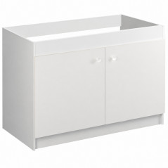 Onderkast voor gootsteen KIT in 120cm wit GENTE 2 deuren (zonder gootsteen) NF02.BL120N