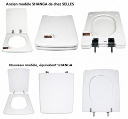 Copriwater Shanga bianco SELLES 43x35,6 cm, interasse 13 cm