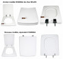 Abattant WC Shanga blanc SELLES 43x35,6 cm, entraxe 13 cm Abattant WC Shanga blanc SELLES 43x35,6 cm, entraxe 13 cm
