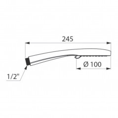 douchekop 5 standen antikalk Ø100 mm, 1/2"