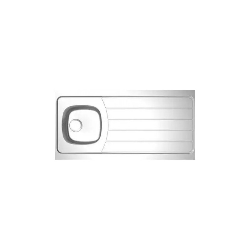 Lavello inox 1 vasca 1 gocciolatoio Moderna ISEO 120x60cm da appoggio