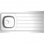 Lavello inox 1 vasca 1 gocciolatoio Moderna ISEO 120x60cm da appoggio