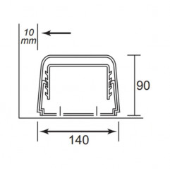Mof voor condensgoot, 140mm