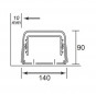 Manicotto per canalina condensa, 140mm Manicotto per canalina condensa, 140mm