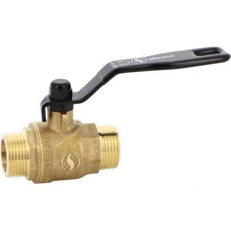 Vanne double mâle Sferaco 34 mm laiton sans plomb