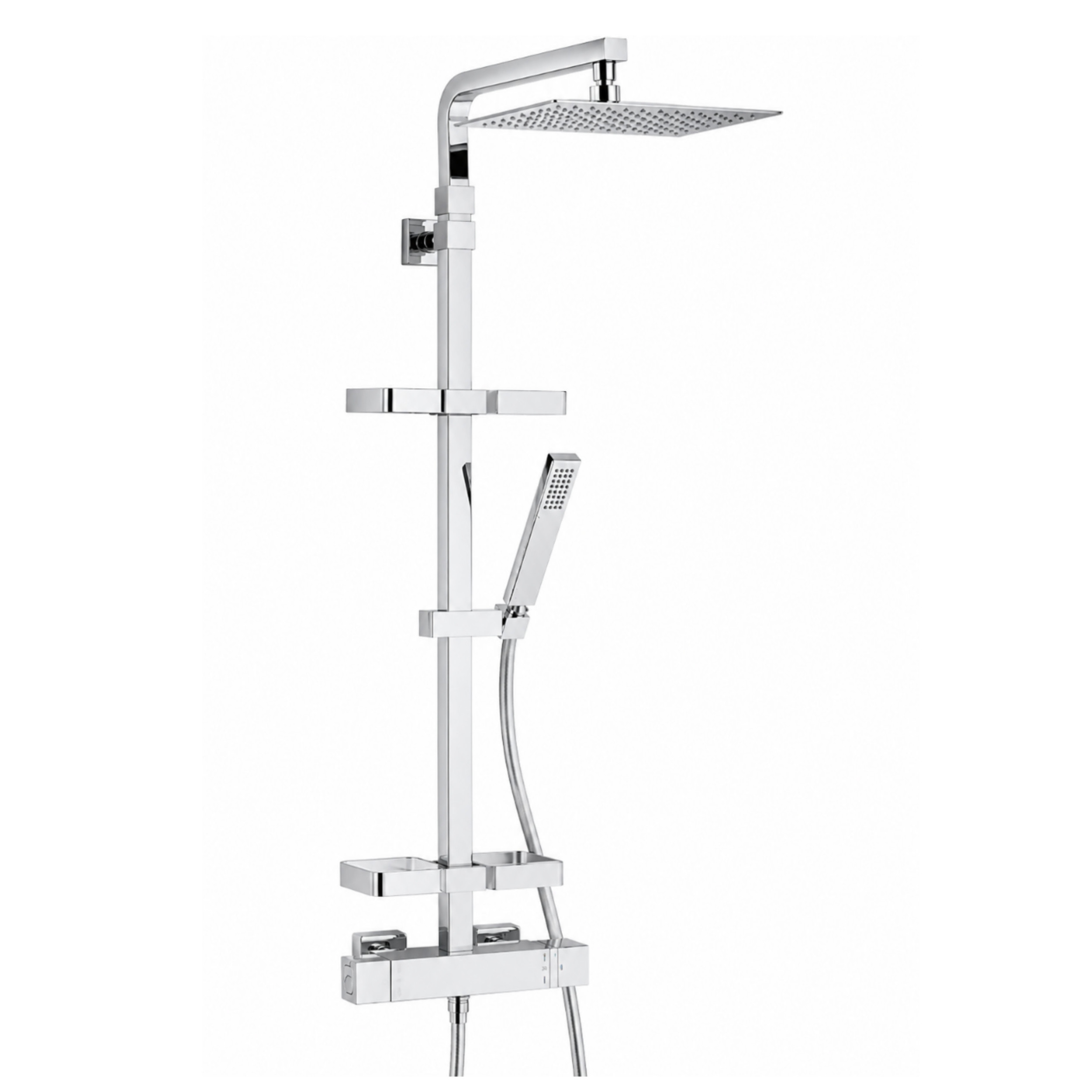 Colonne de douche thermostatique "Touareg" NF, laiton massif chromé, hauteur réglable VALENTIN 666900.000.00 - Image 1/4