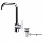 Robinet mitigeur lavabo Titanium bec haut chromé, vidage tirette
