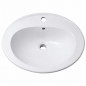 Vasque lavabo encastrable Allia Bastia 56 cm avec plage robinetterie Vasque lavabo encastrable Allia Bastia 56 cm avec plage robinetterie