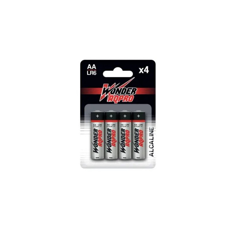 Pile AA alcaline 1,5V Wonder AQPRO usage quotidien lot de 4